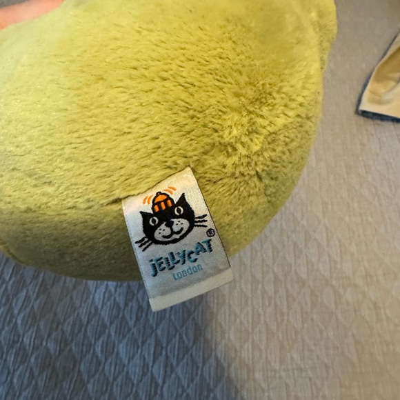 Jellycat Green and Brown Stuffed Pear Toy - Picture 2 of 2